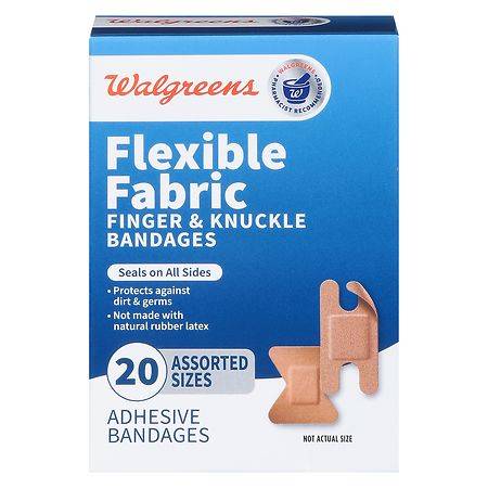 Walgreens Flexible Fabric Finger & Knuckle Adhesive Bandages