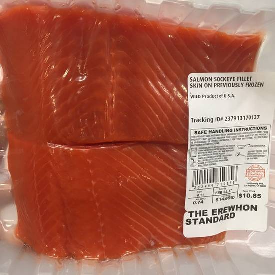 Frozen Center Cut Skin on Sockeye Salmon Fillet