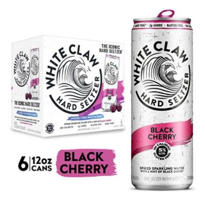 White Claw Hard Seltzer, Black Cherry (6 x 12 fl oz)