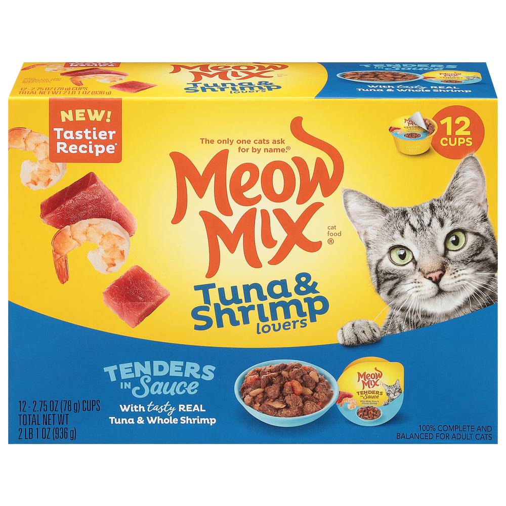 Meow Mix Tuna & Shrimp Lovers Tender Favorites Cat Food (12 ct)