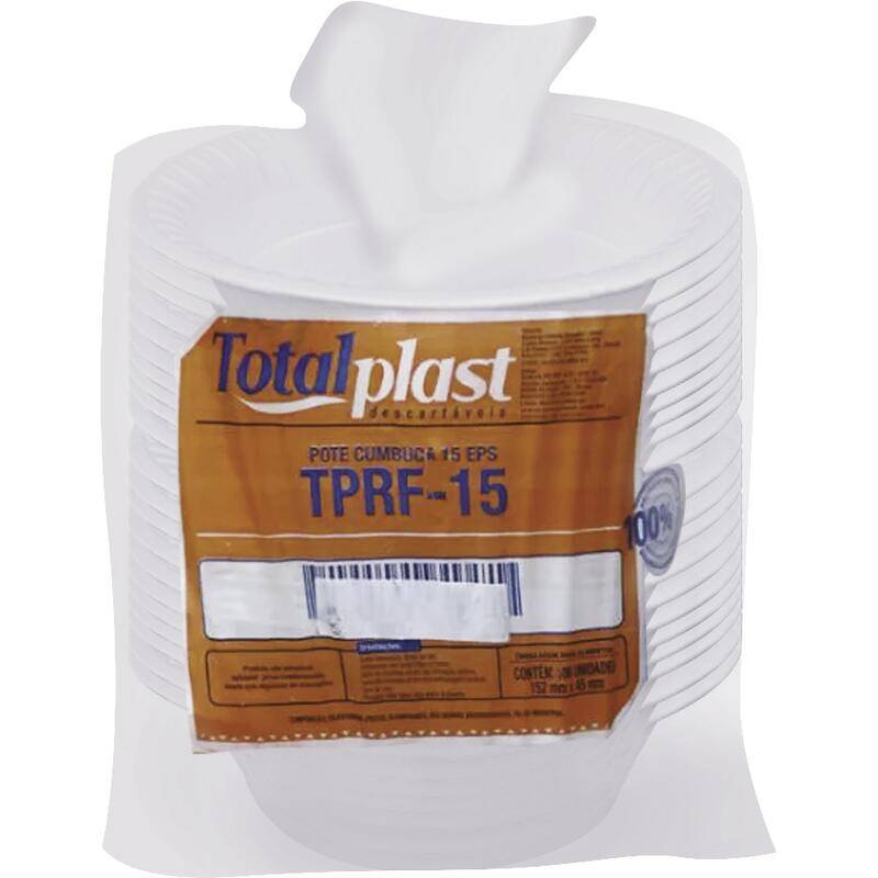 Totalplast cumbuca descartável 15cm tprf-15 (20 unidades)