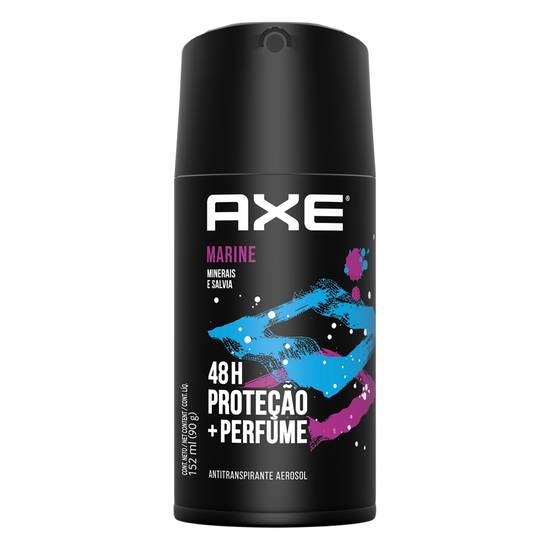 Axe desodorante aerosol marine 48h proteção + perfume (152 ml)