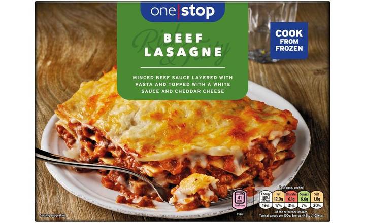 One Stop Frozen Beef Lasagne 400g (397579) 