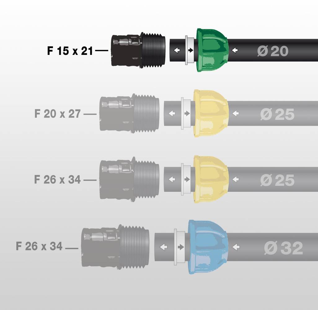 União rosca FEMEA 20MM 1/2 AQUAFLOW