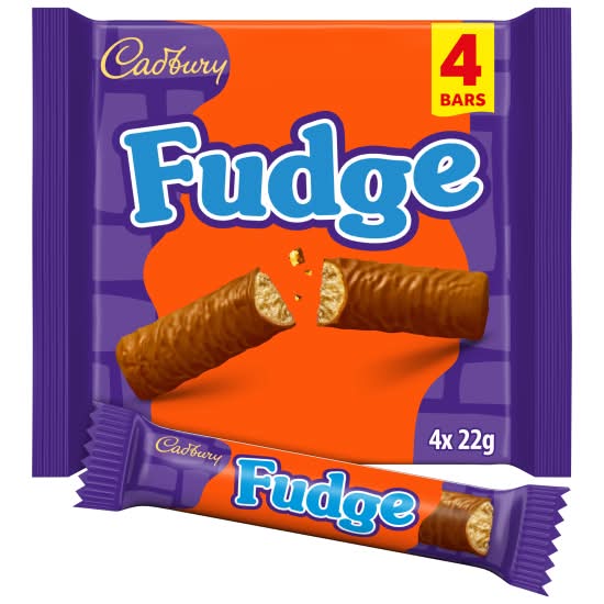 Cadbury Fudge Chocolate Bars (4 x 88g)