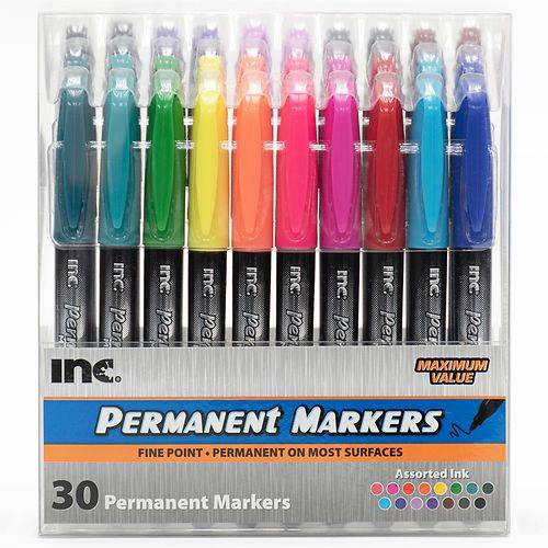 Inc. Permanent Markers Colors - 30.0 ea