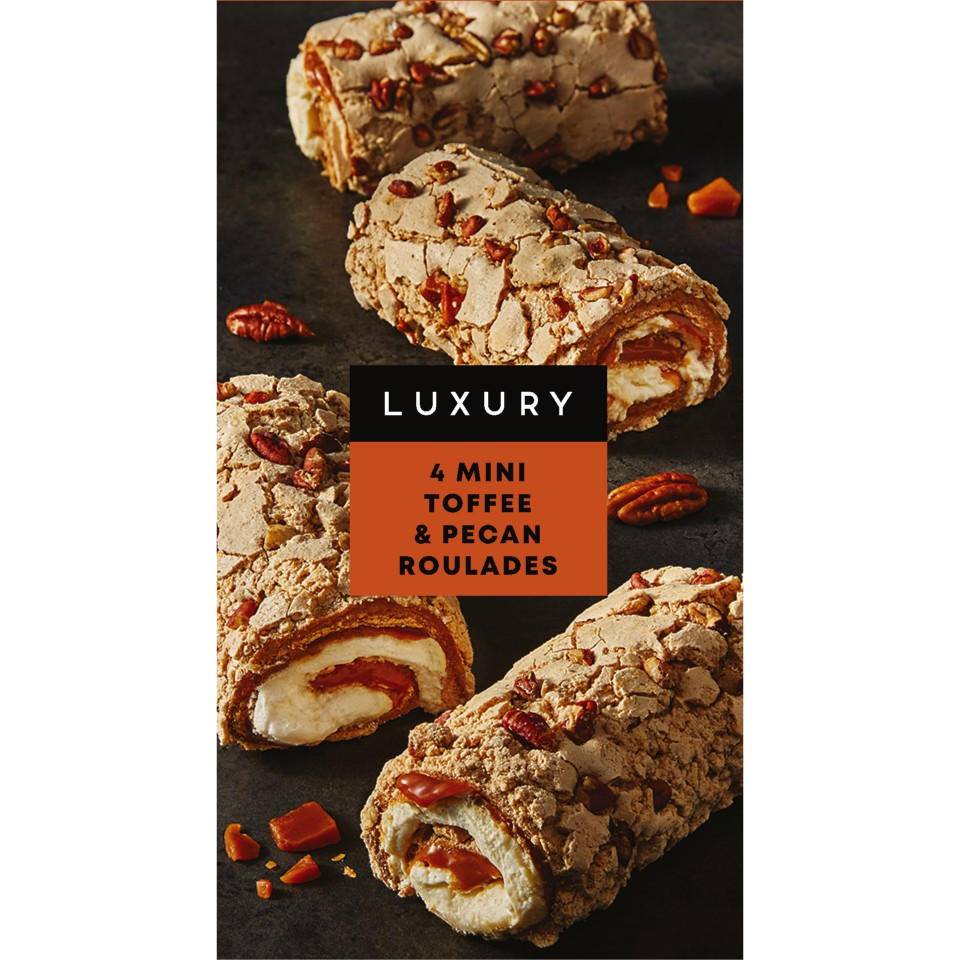 Iceland Luxury 4 Mini Toffee Pecan Roulades