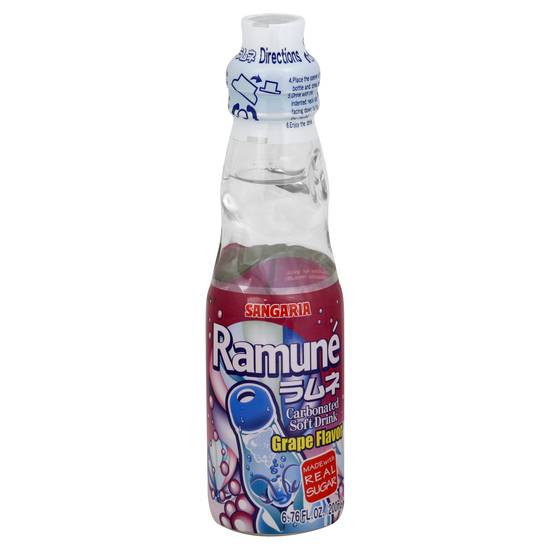Sangaria Ramuné Grape Carbonated Soft Drink (6.76 fl oz)