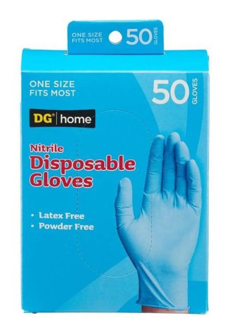 Dg Home Nitrile Disposable Gloves 50 Ct