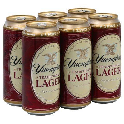 Yuengling Lager 6 Pack 16oz Can