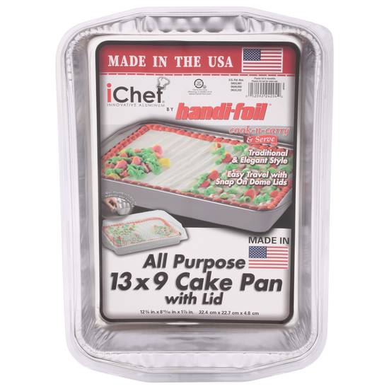 Handi-Foil Ichef 9" X 13" All-Purpose Cake Pan With Lid