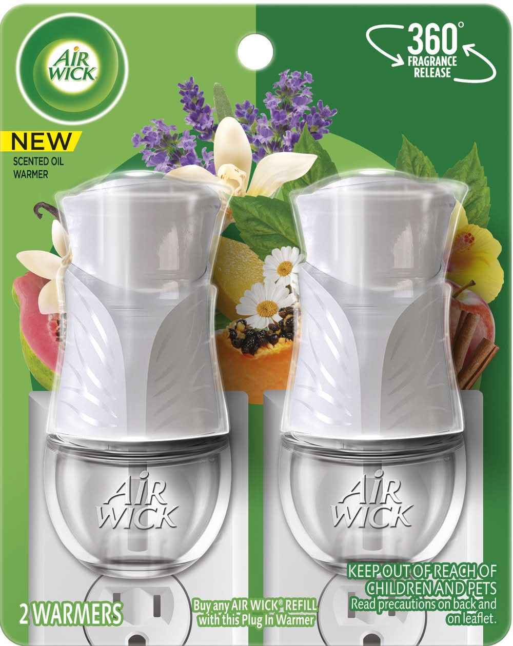 Air Wick Scented Oil Warmer, Essential Oils (2 x 2.4 oz)