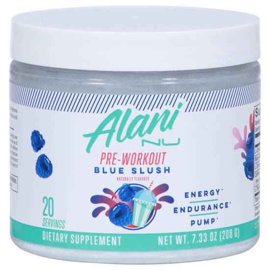 Alani Nu Blue Slush Pre-Workout Powder