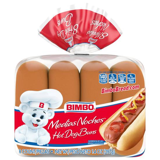 Bimbo Medias Noches Hot Dog Buns ( 8 ct )