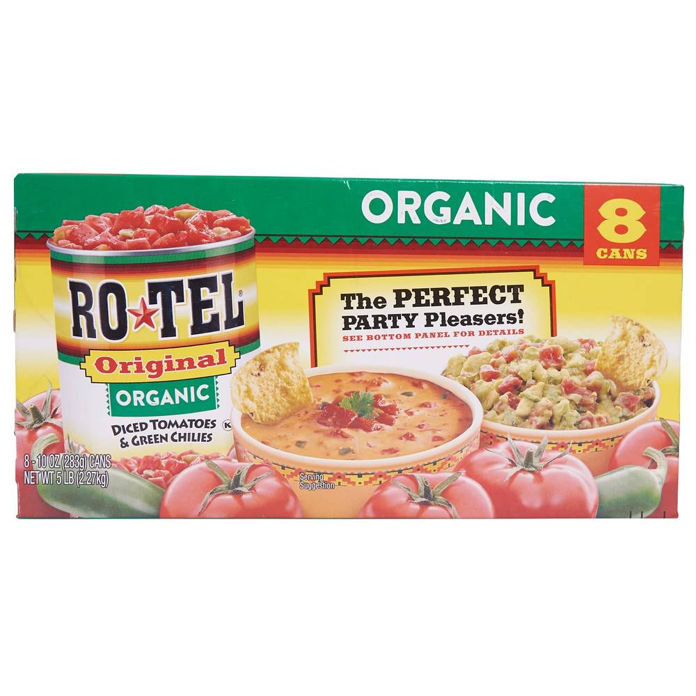 Rotel Organic Diced Tomatoes & Green Chiles (8 ct, 10 oz)