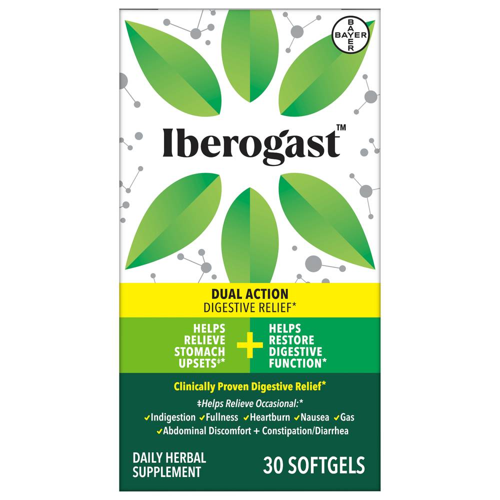 Iberogast Dual Action Digestive Relief Daily Herbal Supplements