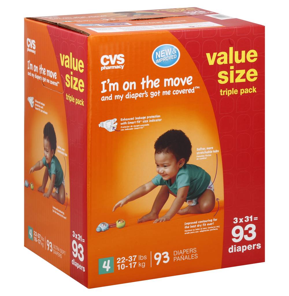 CVS Pharmacy Pharmacy Diapers (93 ct)
