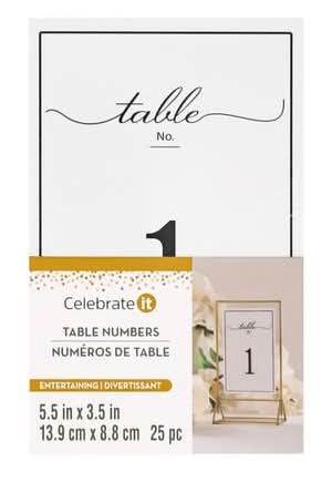 1-25 Table Numbers By Celebrate It