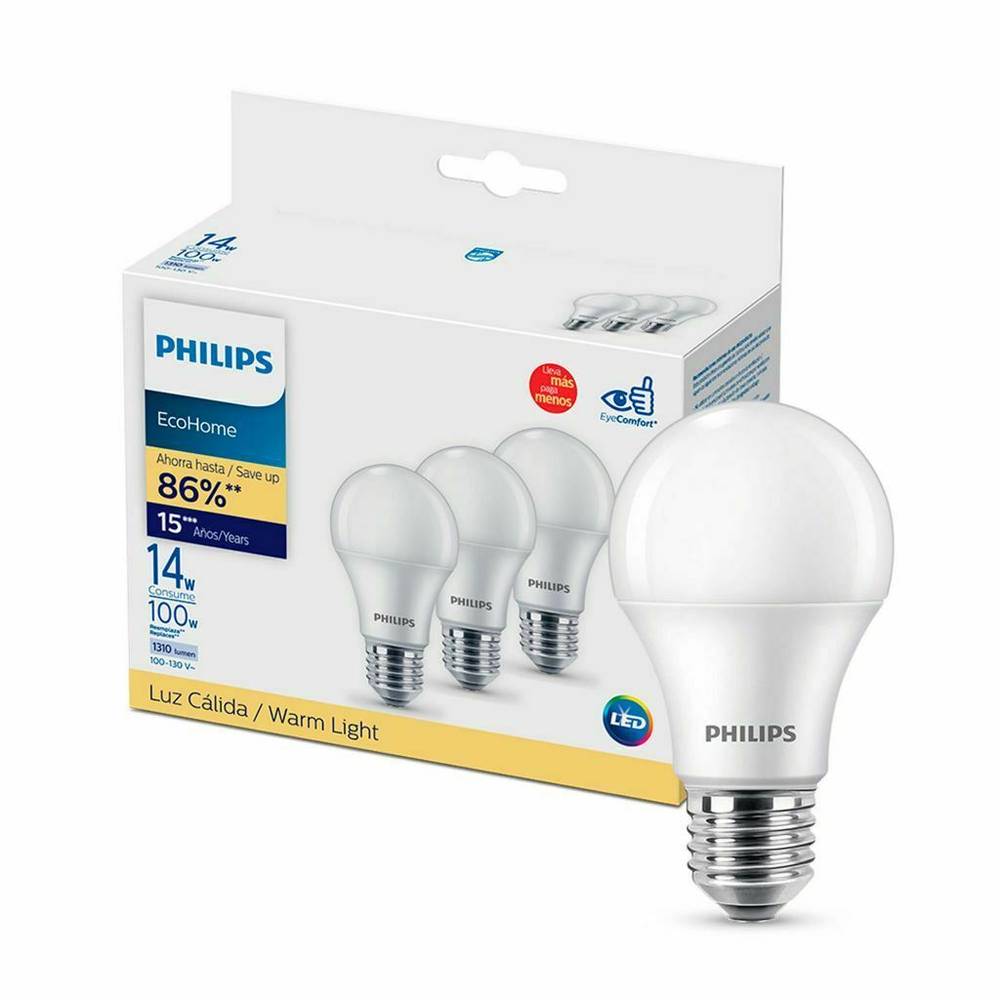 Philips focos led (caja 3 piezas)