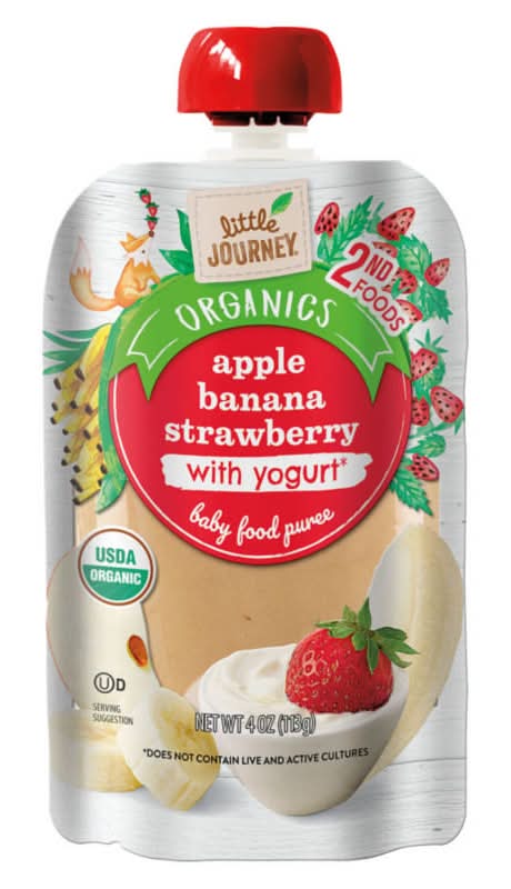 Little Journey Baby Food Puree, Apple Banana Strawberry Yogurt (4 oz)