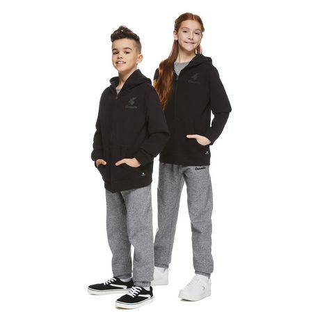 Canadiana Kids'' Gender Inclusive Full-Zip Hoodie (Color: Black, Size: Kids M)