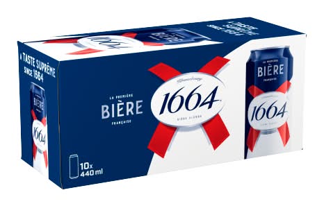 Kronenbourg 1664 Bière Lager Beer (10 x 440ml)