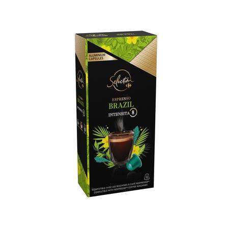 Café capsules Compatibles Nespresso expresso Brazil CRF Selection - la boite de 10 capsules