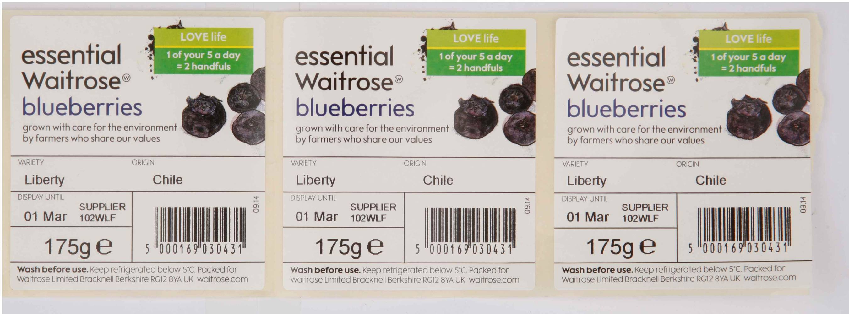 Essential Waitrose Blueberries