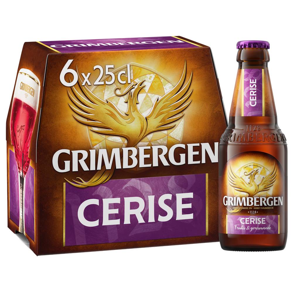 Grimbergen - Bière aromatisée cerise (6 x 250ml)