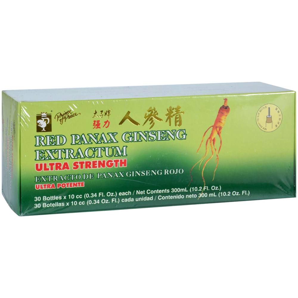 Red Panax Ginseng Extractum Liquid - Ultra Strength - 400 Mg (30 Bottles)