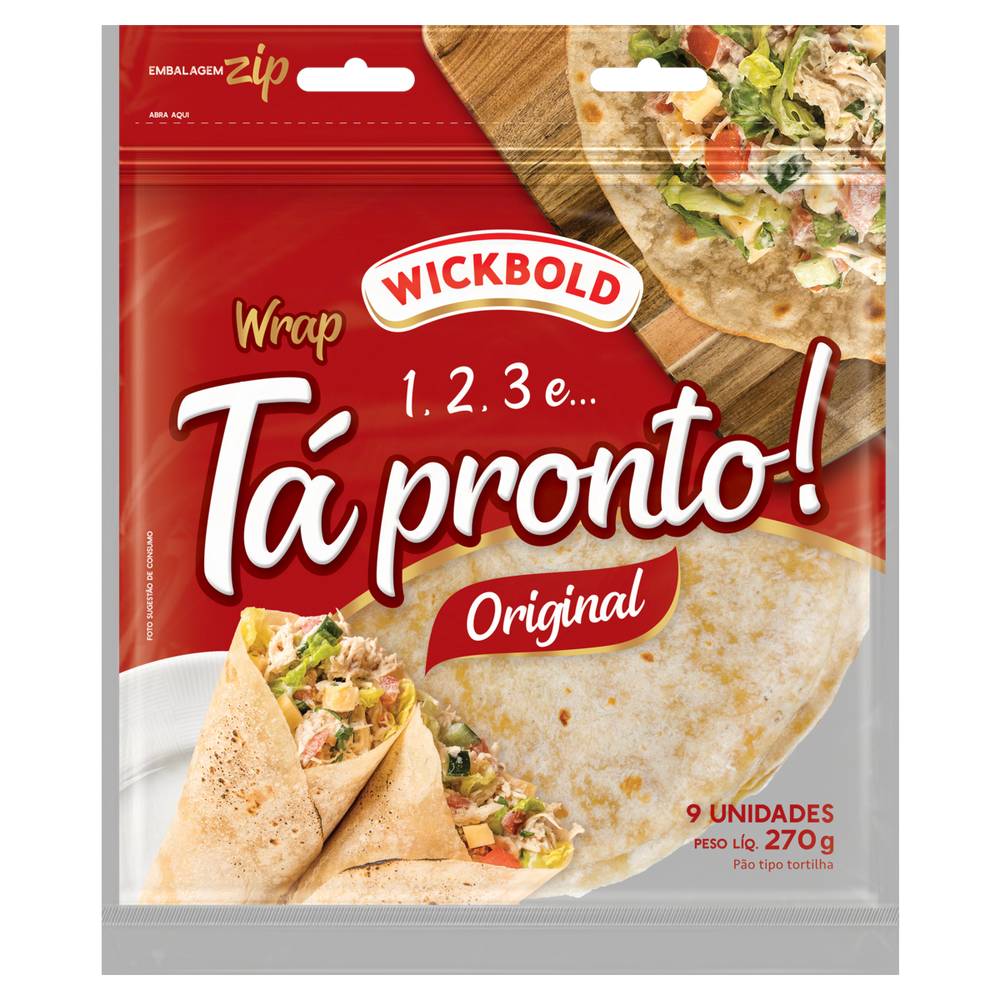 Wickbold pão tipo tortilha tá pronto! original (270 g)