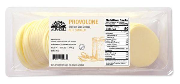 Alp And Dell Provolone Sliced Cheese (40 oz)