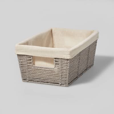 Brightroom Twisted Paper Rope Media Basket, Gray