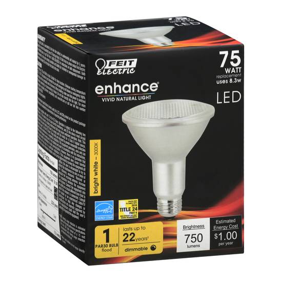 Feit Electric 75w Enhance Led Bright White Bulb
