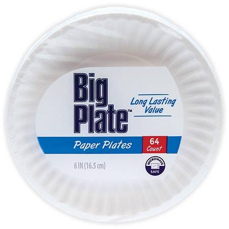 Walgreens Big Plate Long Lasting Value 6 in Paper Plates