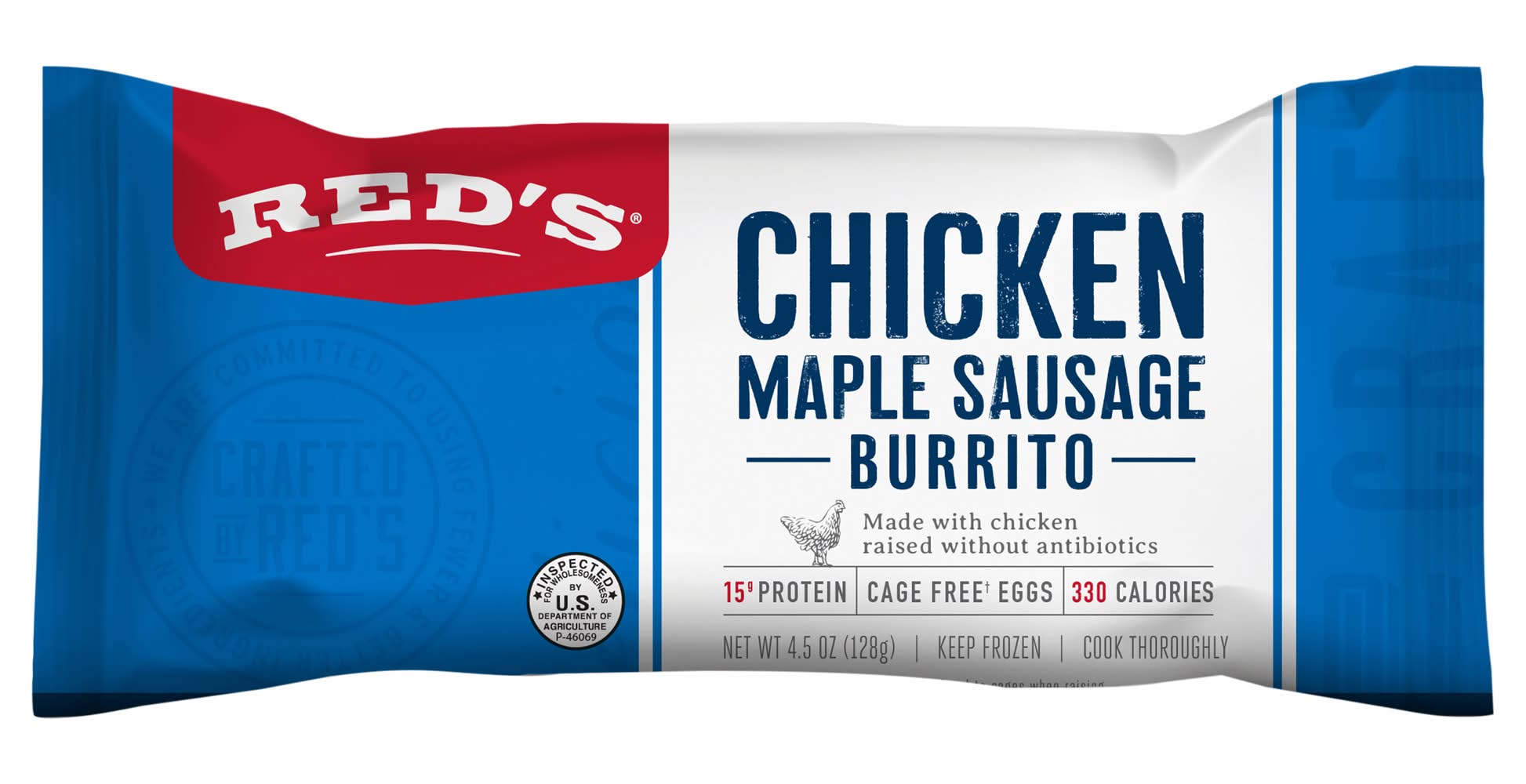Red's Chicken Burrito, Maple Sausage (4.5 oz)
