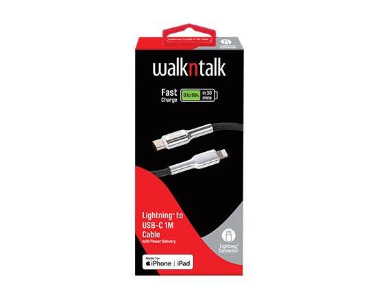 WalknTalk Fast Charge Cable Lightning to USB-C for Apple 1.5m