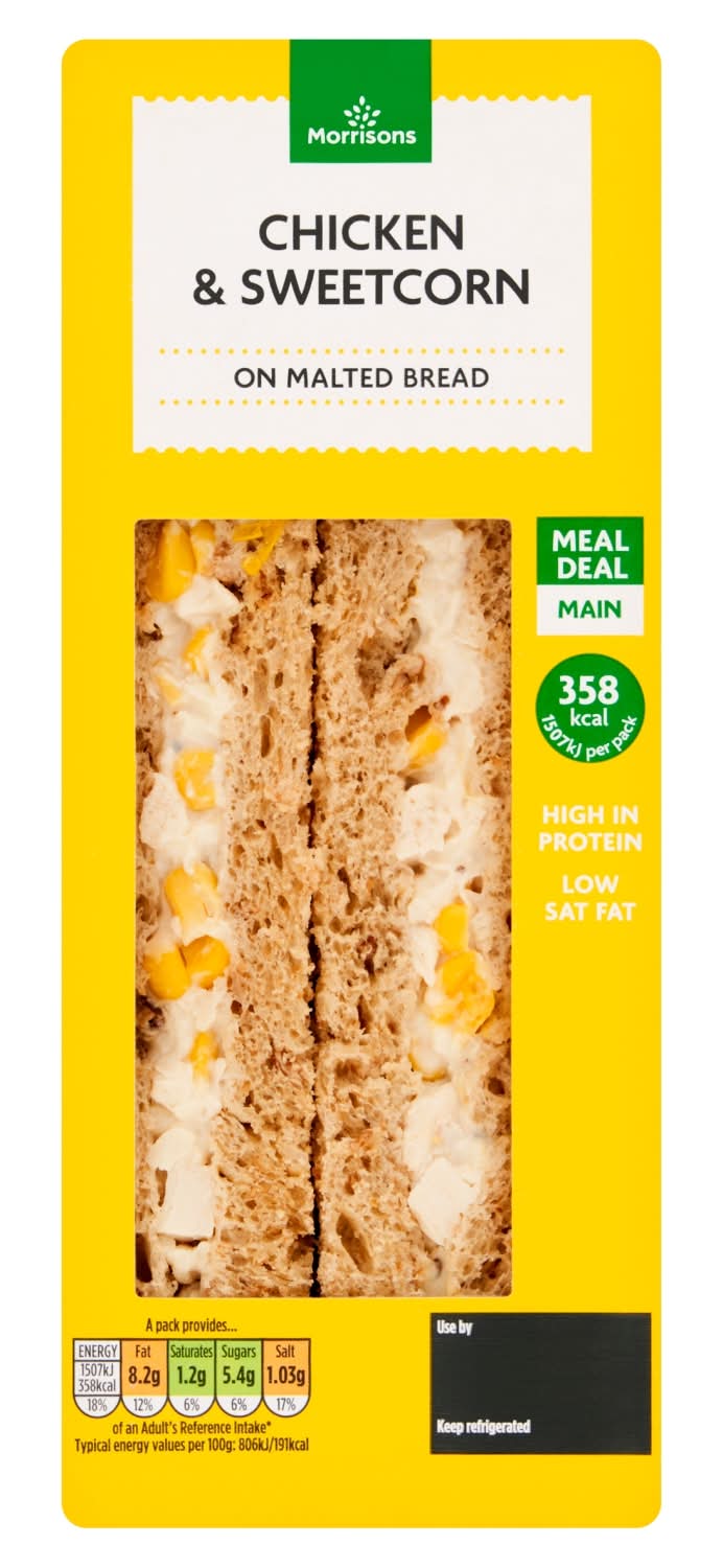 Morrisons Chicken & Sweetcorn on Malted Bread