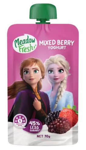 Meadowfresh Yoghurt Pouch 70g Mixed Berry