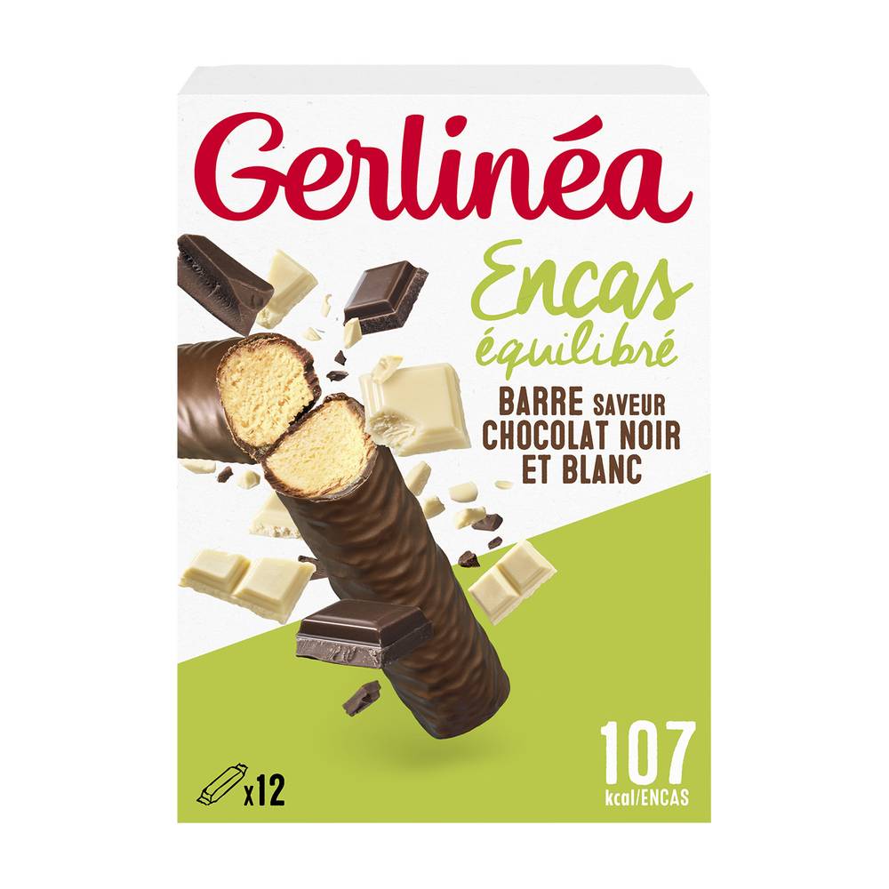 Gerlinéa - Barre choco noir et blanc (372g)