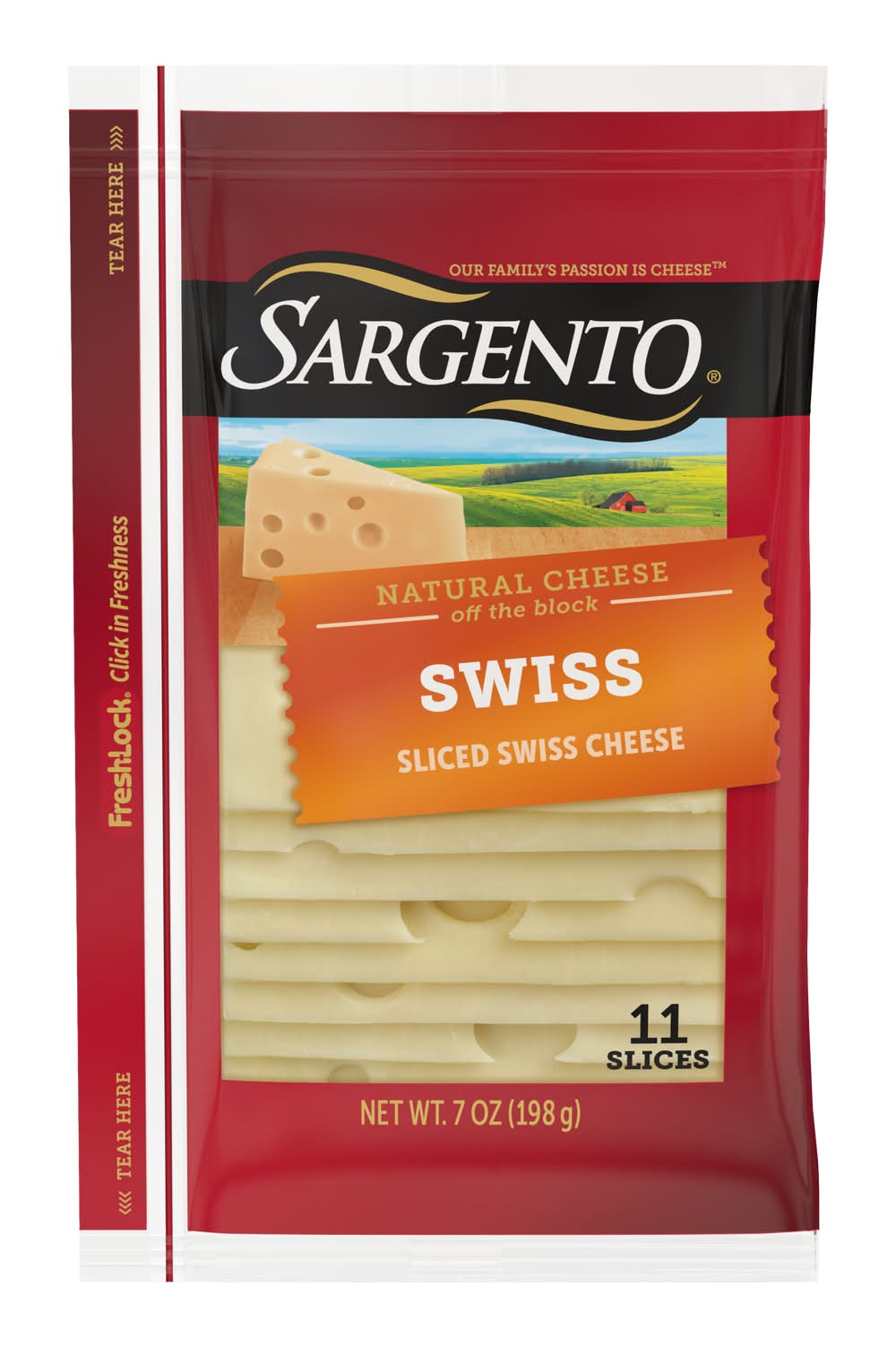Sargento Natural Swiss Cheese Slices (7 oz, 11 ct)