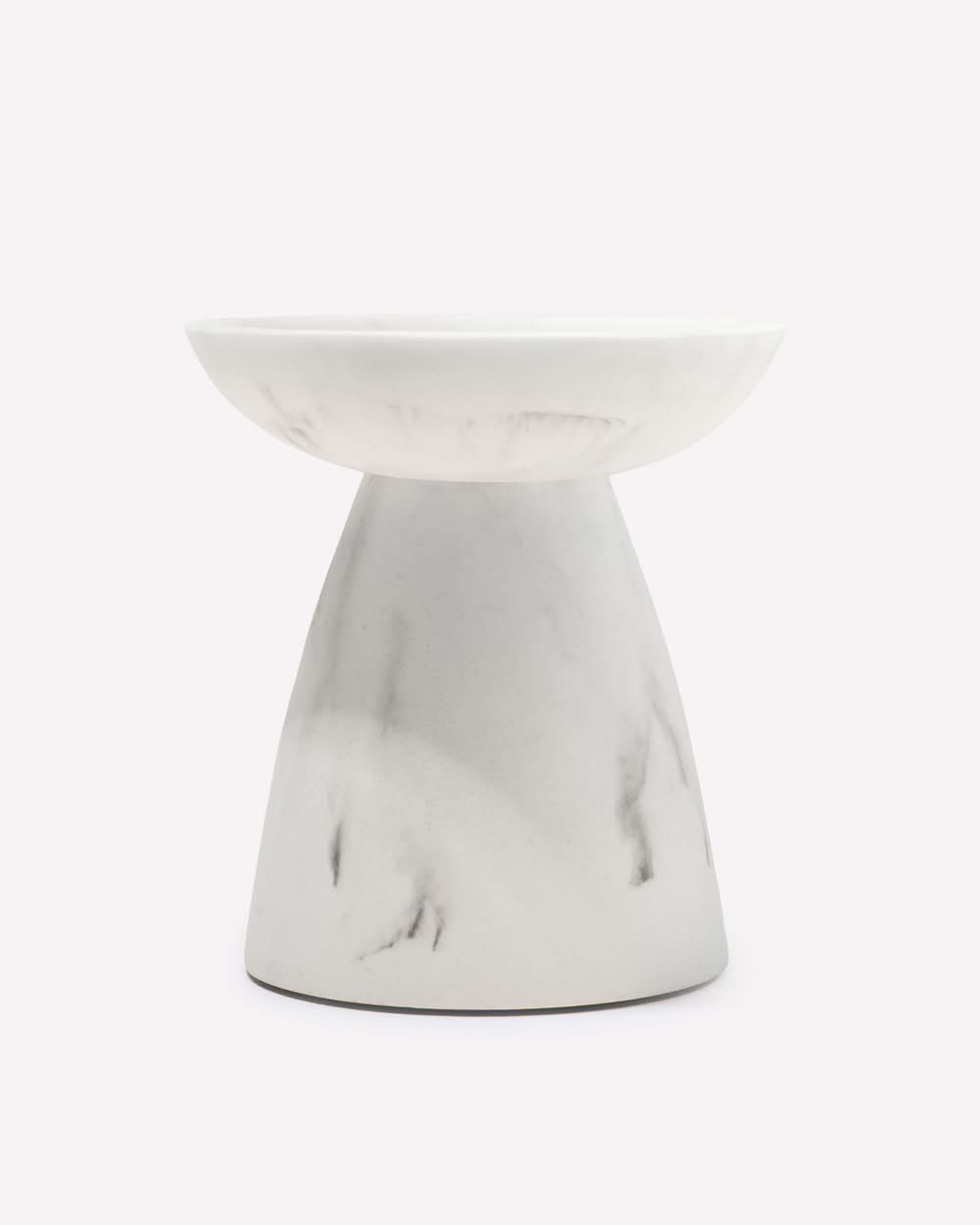 Marble Pedestal 3-Wick Candle Holder