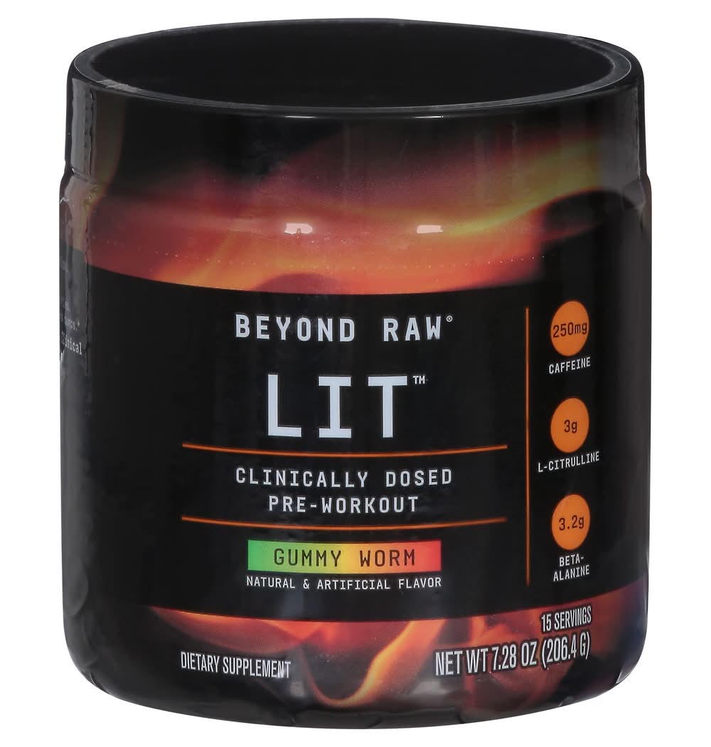 Beyond Raw Lit Gummy Worm Pre-Workout (7.3 oz)