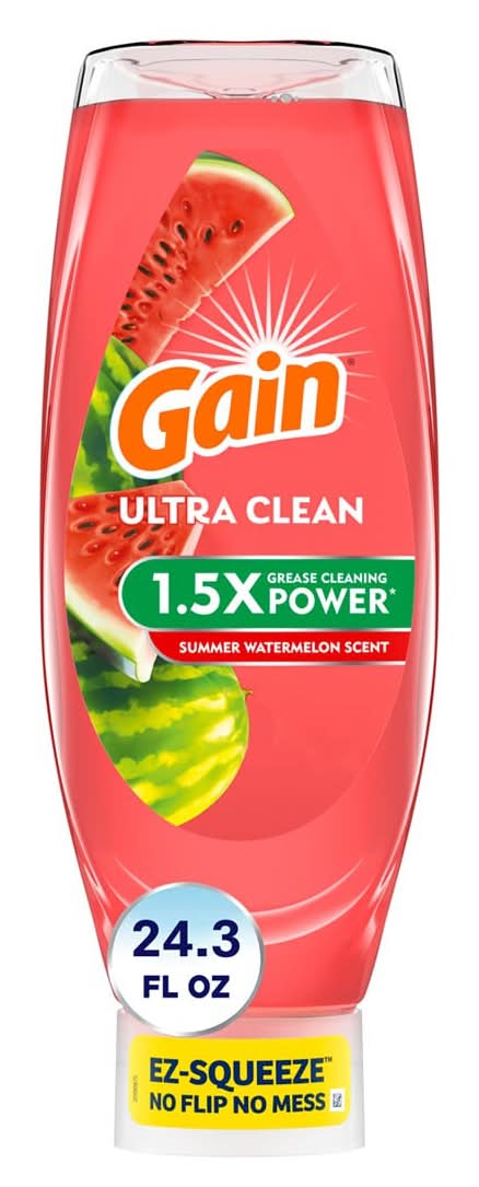 Gain Ultra Clean Ez Squeeze Dishwashing Liquid, Watermelon (24.3 fl oz)