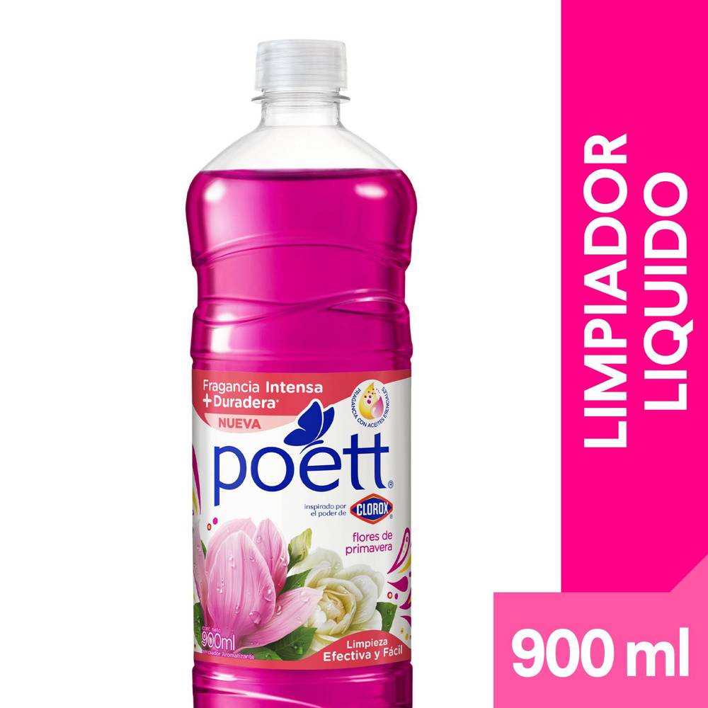 Poett · Limpiador desinfectante - Flores Primavera (900 ml)