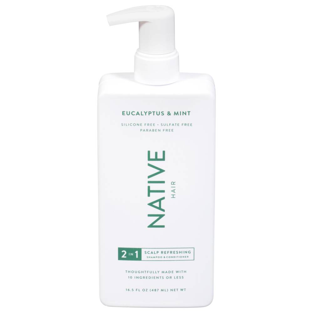 Native 2 In 1 Scalp Refreshing Shampoo and Conditioner, Eucalyptus - Mint (16.5 fl oz)