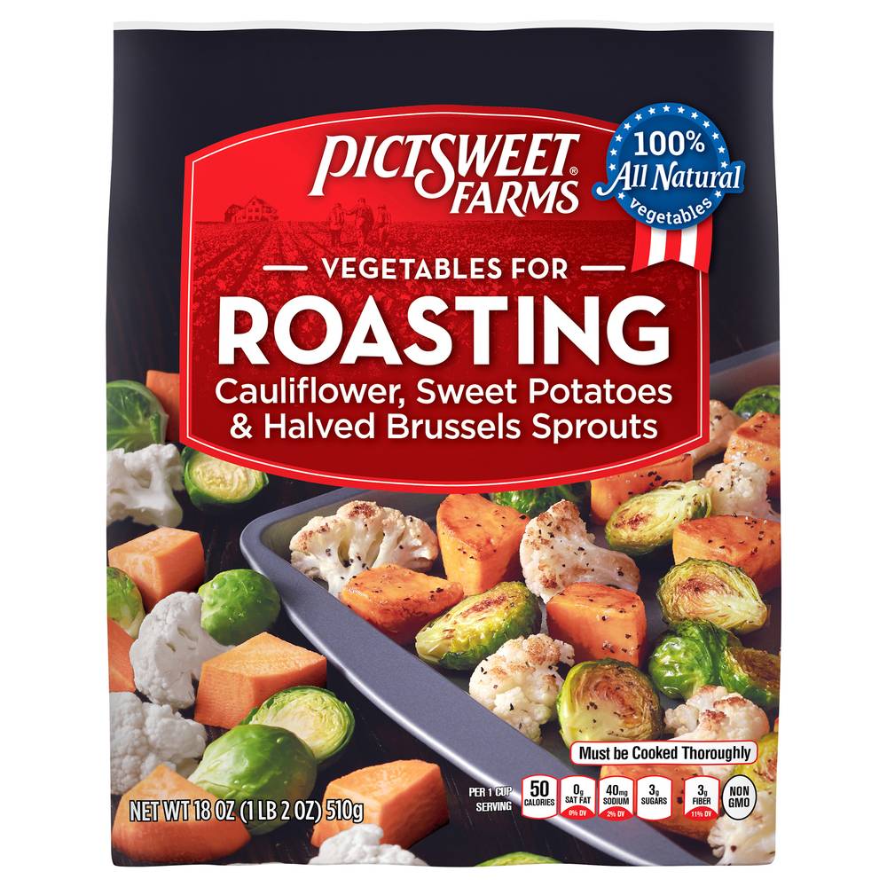 Pictsweet Farms Roasting Cauliflower Sweet Potatoes & Halved Brussels Sprouts Vegetables For Roasting