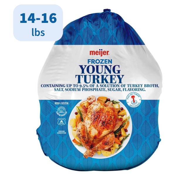 Meijer Frozen Young Turkey, 14 to 16 lbs.