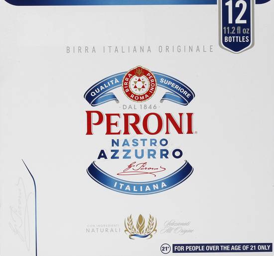 Peroni Nastro Azzurro Italiana Beer (12 ct, 11.2 fl oz)