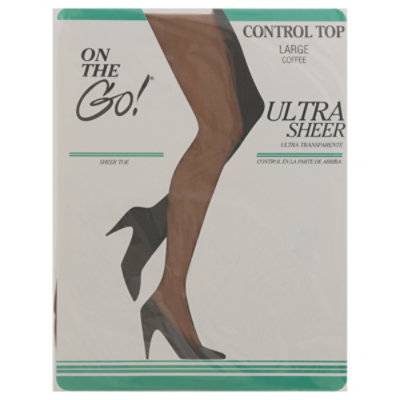 Otg Ult Sheer Ctl Top Coffee Lrg - 1 Pr